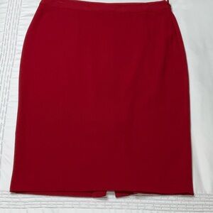 Body by Victoria lipstick, red pencil skirt, size 10